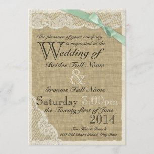 Antiquitätenhochzeit und Minzkuh Einladung