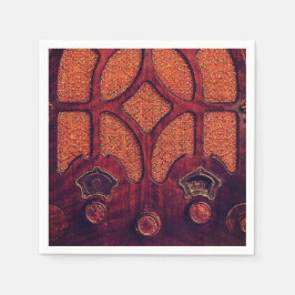 Antiquitätenholz Elegante Kunst Deko Kathedrale Serviette