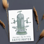 Antiquitätenkaffee Espresso-Kaffeemaschine KURZ -  Postkarte<br><div class="desc">Individuell gestaltbare Grußkarte. Fügen Sie Ihren eigenen Text auf der Vorderseite für eine andere Verwendung hinzu oder bearbeiten Sie ihn. Karo in meinem Shop für weitere Kartendesigns!</div>
