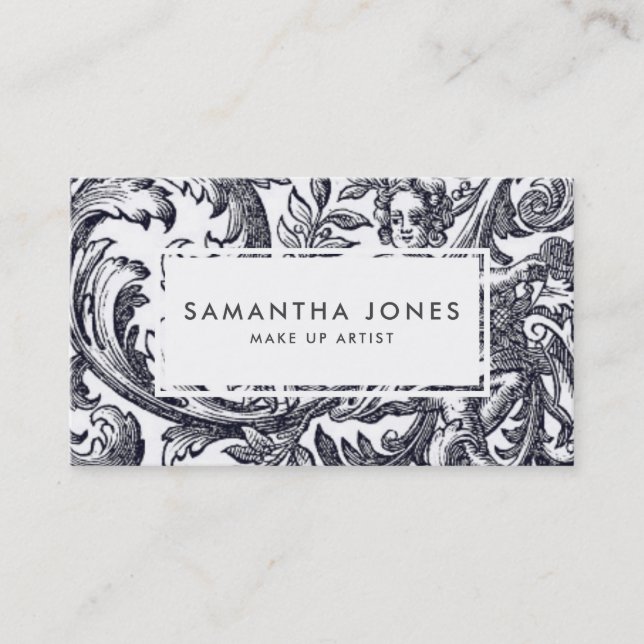 Antiquitätenkreuz Angel Cherub bildet Künstler Visitenkarte (Vorderseite)