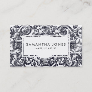 Antiquitätenkreuz Angel Cherub bildet Künstler Visitenkarte