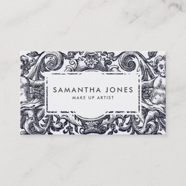 Antiquitätenkreuz Angel Cherub bildet Künstler Visitenkarte (Vorderseite)