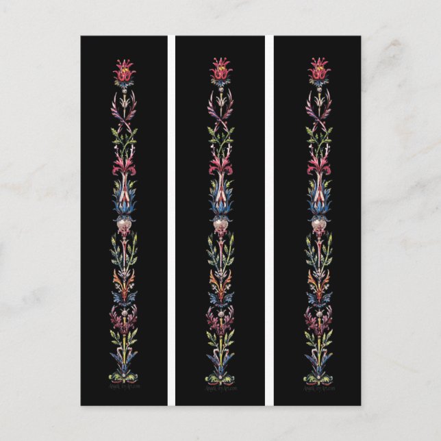 Antiquitätenkunst in Schwarzen Lesezeichen Postkarte (Vorderseite)