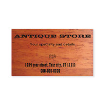 Antiquitätenladen-Visitenkarte