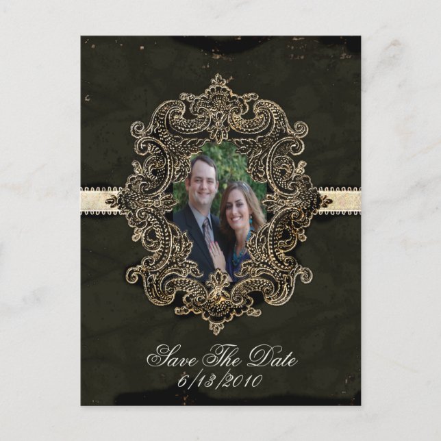 Antiquitätenliste Save the Date Ankündigungspostkarte (Vorderseite)