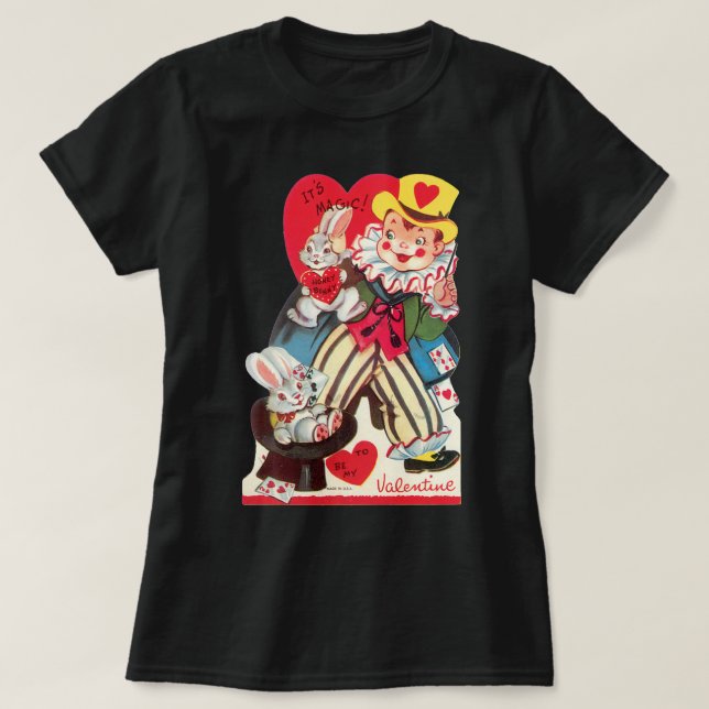 Antiquitätenmagier Valentine mit Kaninchen T-Shirt (Design vorne)