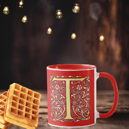 Antiquitätenmonogramm - Hauptstadt T Tasse