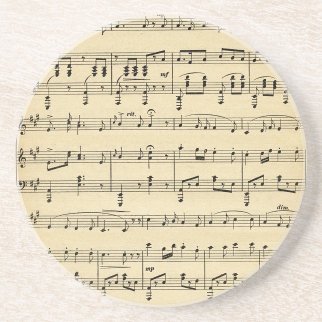 Antiquitätenmusik Getränkeuntersetzer (Vorne)