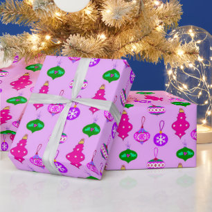 Antiquitätenmuster in Rosa, Aquamarin und orchid Geschenkpapier