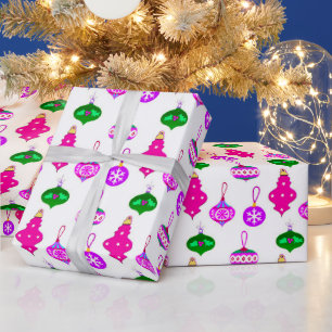 Antiquitätenmuster in Rosa, Violett und Aquamarin Geschenkpapier
