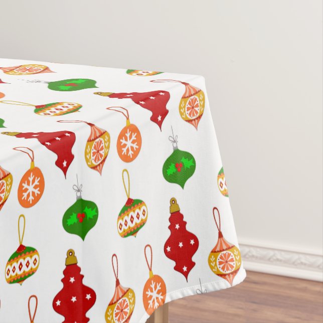 Antiquitätenmuster in Rot, Grün und Weiß Tischdecke (Beispiel)