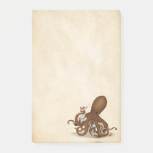 Antiquitätenpapier Chemie Octopus Steampunk Post-it Klebezettel