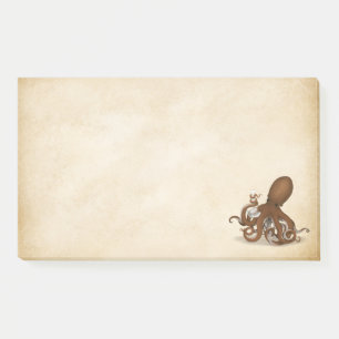 Antiquitätenpapier Chemie Octopus Steampunk Post-it Klebezettel