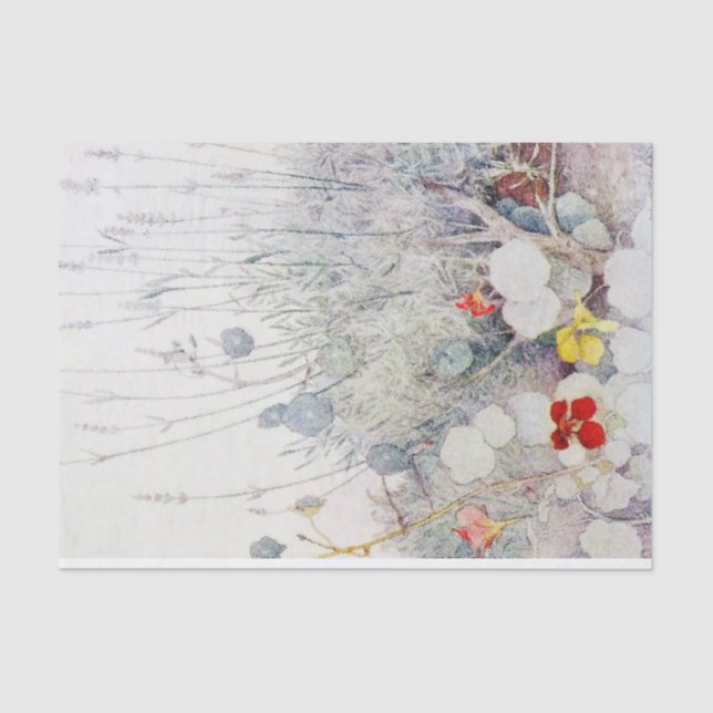 Antiquitätenpapier für wild lebende Nasturtien Seidenpapier (Vorderseite)