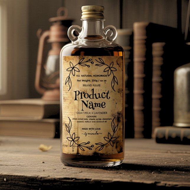 Antiquitätenpapiere Apothekary Style Labels Weinetikett (Von Creator hochgeladen)