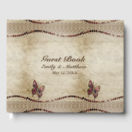 Antiquitätenparkett, Spitzen, schmale Perlen und S Gästebuch