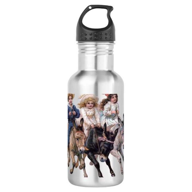 Antiquitätenpony Kunst Trinkflasche (Vorderseite)