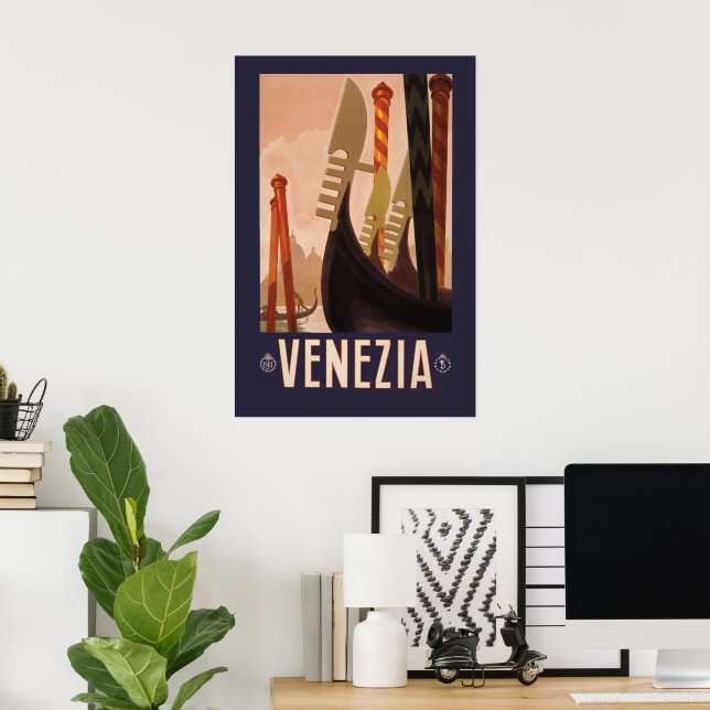 Antiquitätenposter Venedig Italien 1920 Poster (Heimbüro)