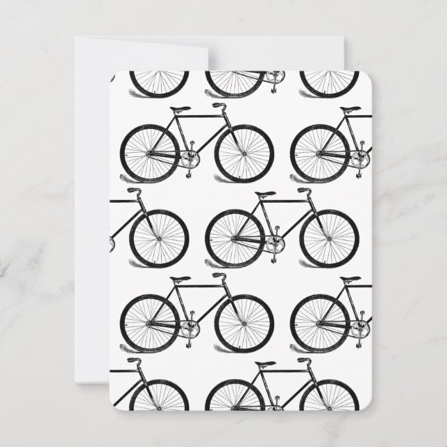 Antiquitätenrad Vintages Bike Kunst, Dichtung und  Einladung (Vorderseite)