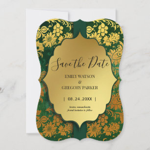 Antiquitätenrahmen, altes Gold Save the Date