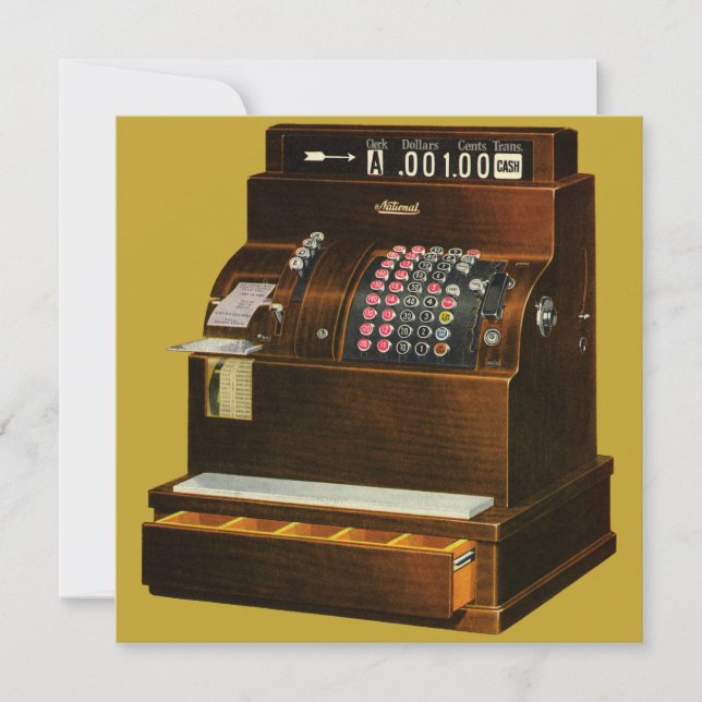 Antiquitätenregister, Vintages Einzelhandelsgeschä Einladung (Vorderseite)