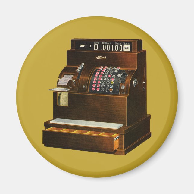 Antiquitätenregister, Vintages Einzelhandelsgeschä Magnet (Vorne)