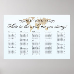 Antiquitätenschauen, wo in der Weltsitzkarte. Poster