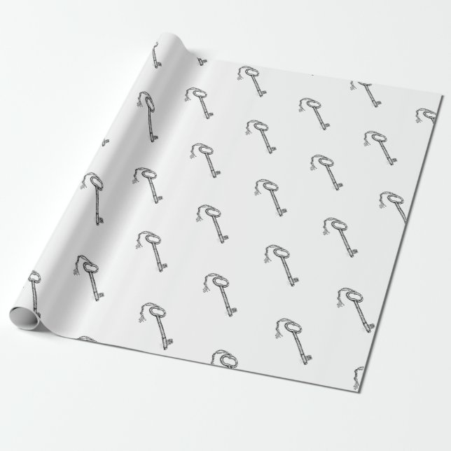 Antiquitätenschlüssel Geschenkpapier (Ungerollt)