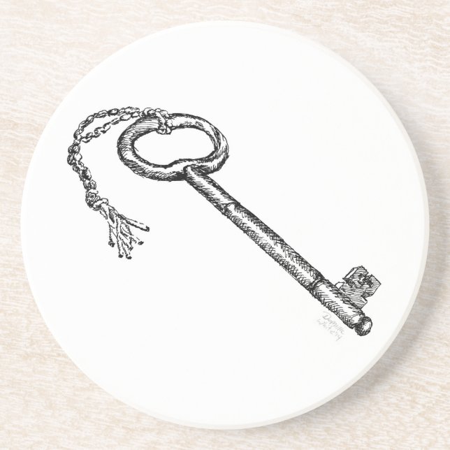 Antiquitätenschlüssel Getränkeuntersetzer (Vorne)