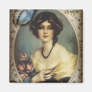 Antiquitätenschmetterling-Parisierin viktorianisch Magnet