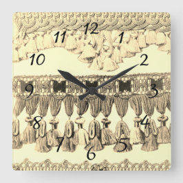 Antiquitätenstämme Quadratische Wanduhr