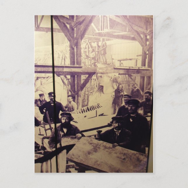 Antiquitätenstatue des Fotos Factory Liberty Postkarte (Vorderseite)