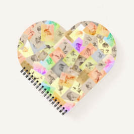 Antiquitätenstudien Herz geformt Sketch Notizbuch