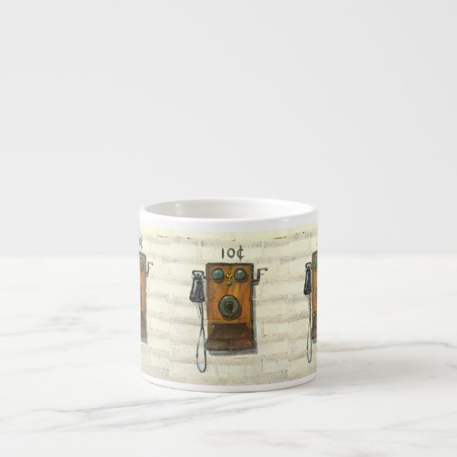 Antiquitätentelefon Espresso Tasse (Vorderseite)