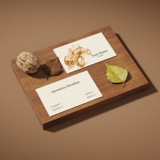 Antiquitätentraktor - Aquarell Visitenkarte (Von Creator hochgeladen)