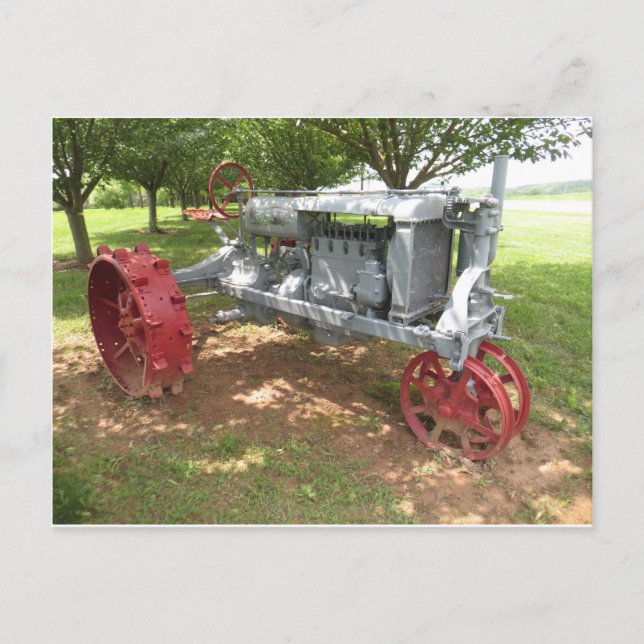 Antiquitätentraktor Postkarte (Vorderseite)