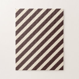 Antiquitätenweiß und -braun - Diagonale Streifen Puzzle