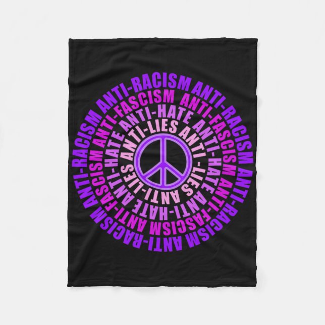Antirassismus Faschismus Lies Hate Resist Abstimmu Fleecedecke (Vorderseite)
