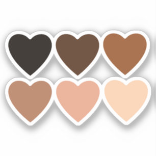 Antirassismus Skintone Herz Aufkleber