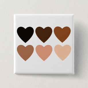 Antirassismus Skintone Herz Button