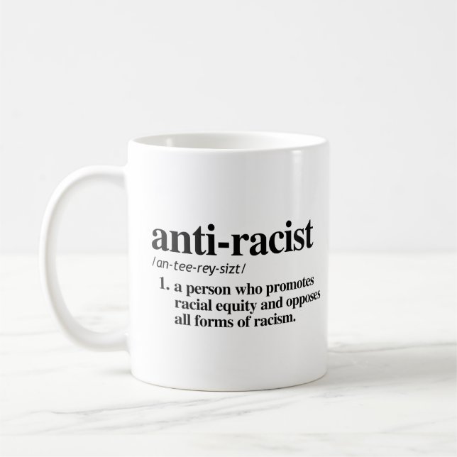 Antirassistische Definition Kaffeetasse (Links)