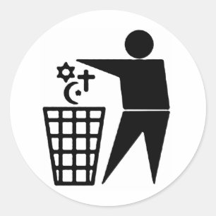 Antireligiös-Aufkleber Runder Aufkleber