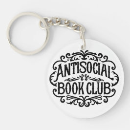 Antisocial book club introvertierte Leser Schlüsselanhänger
