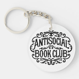 Antisocial book club introvertierte Leser Schlüsselanhänger