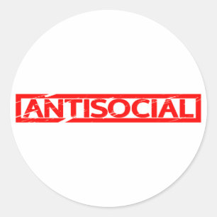 Antisoziale Briefmarke Runder Aufkleber