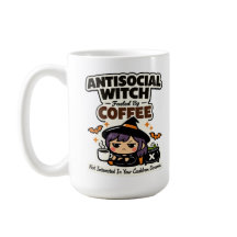 Antisoziale Hexen-Kaffeetasse Halloween