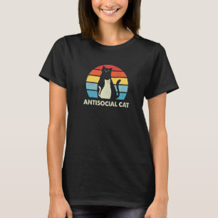 Antisoziale Katze Katzen Humor Kätzchen Introverti T-Shirt