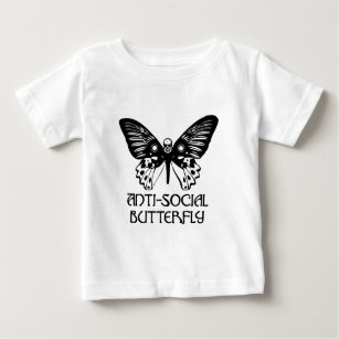 Antisozialer Schmetterling Baby T-shirt