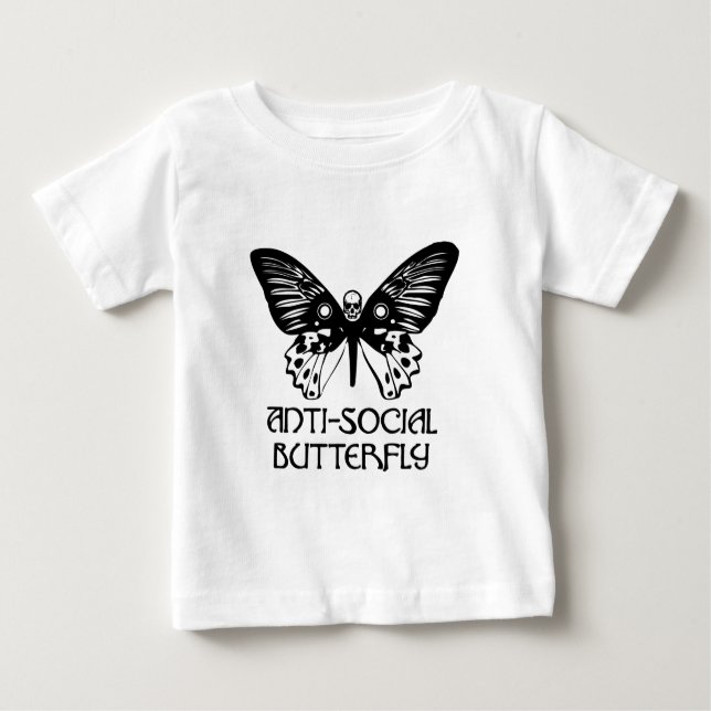 Antisozialer Schmetterling Baby T-shirt (Vorderseite)