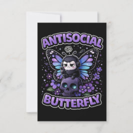Antisozialer Schmetterling Dankeskarte